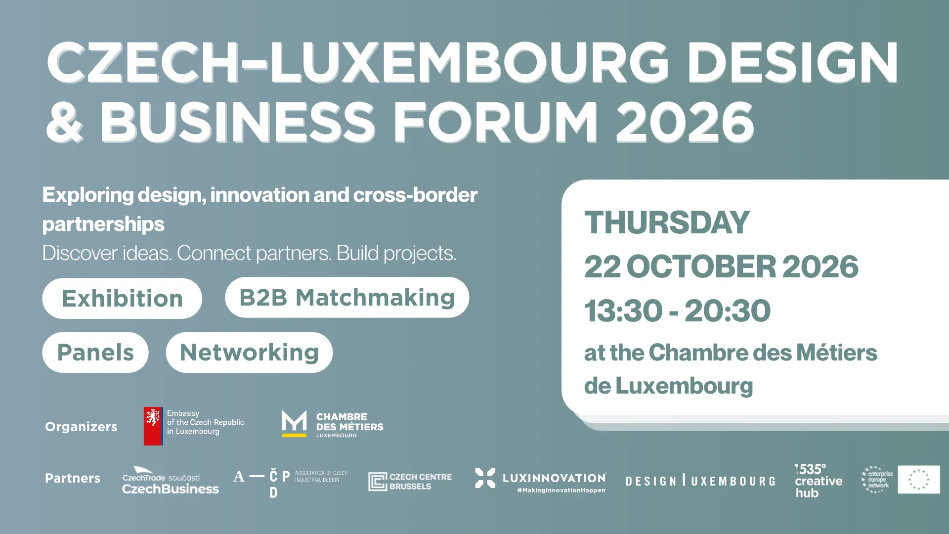 Czech-Luxembourg Design & Business Forum 2026 : plus qu'une semaine pour vous inscrire !