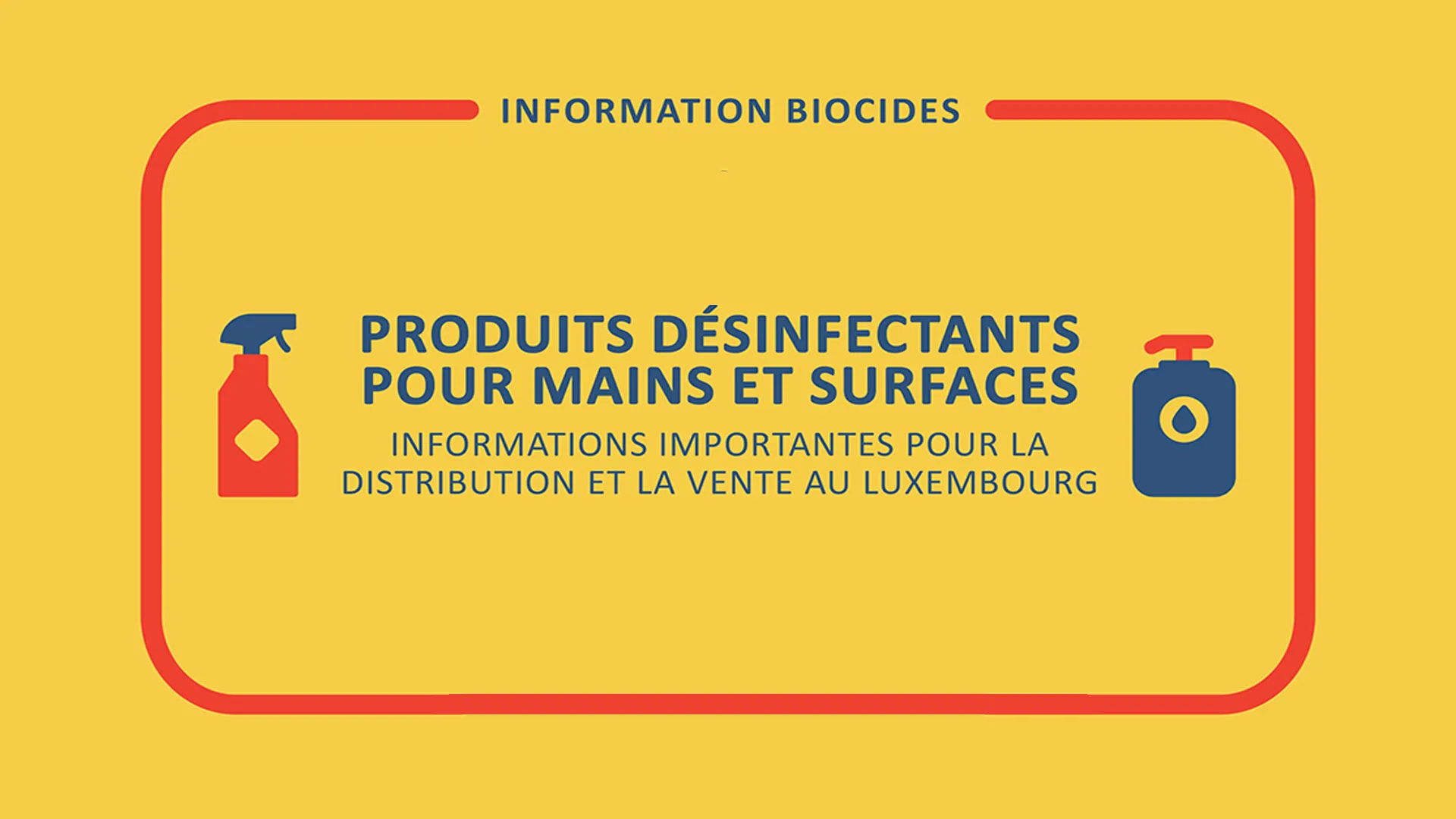 Informations importantes sur les produits désinfectants pour mains et surfaces