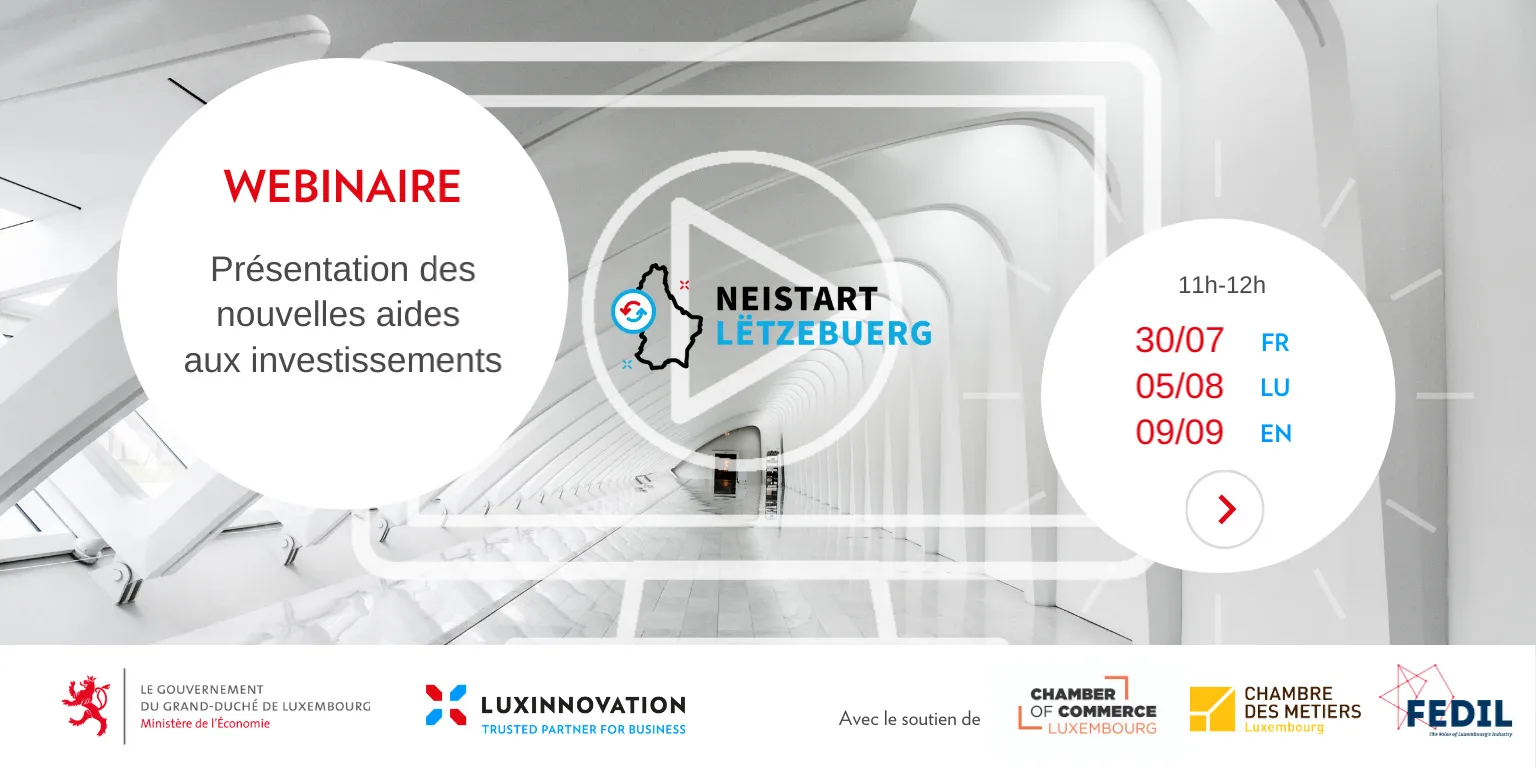 Webinar - Nouvelles aides aux investissements pour entreprises