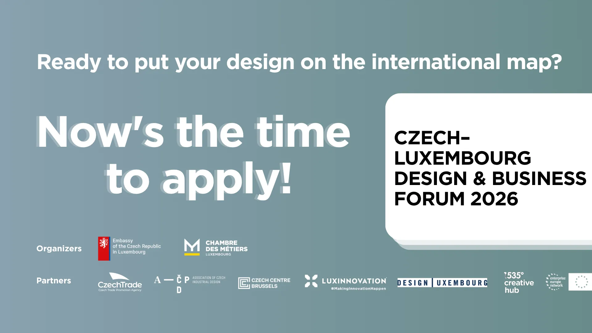 Call for Applications for an Exhibition at the Czech–Luxembourg Design & Business Forum 2026