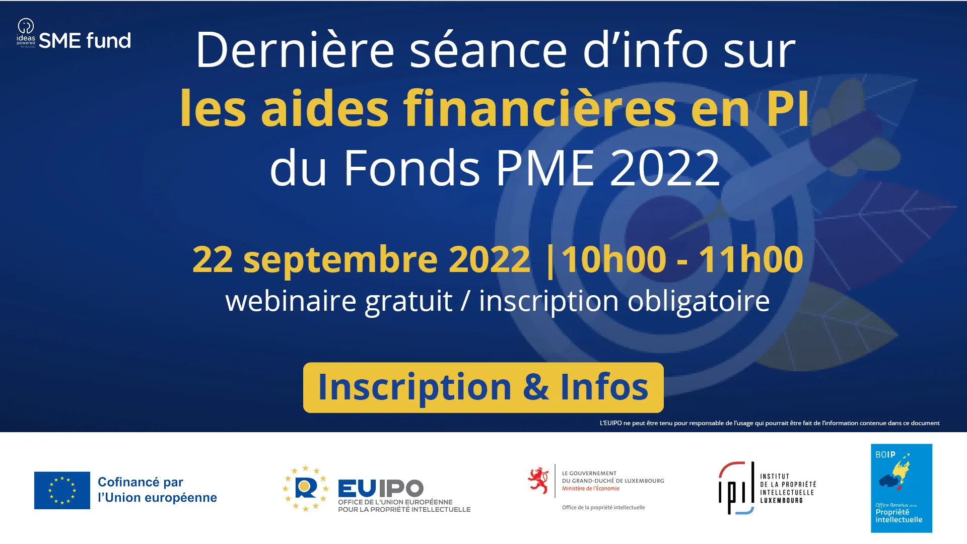 Propriété intellectuelle : Dernière séance d’information sur le Fonds PME 2022