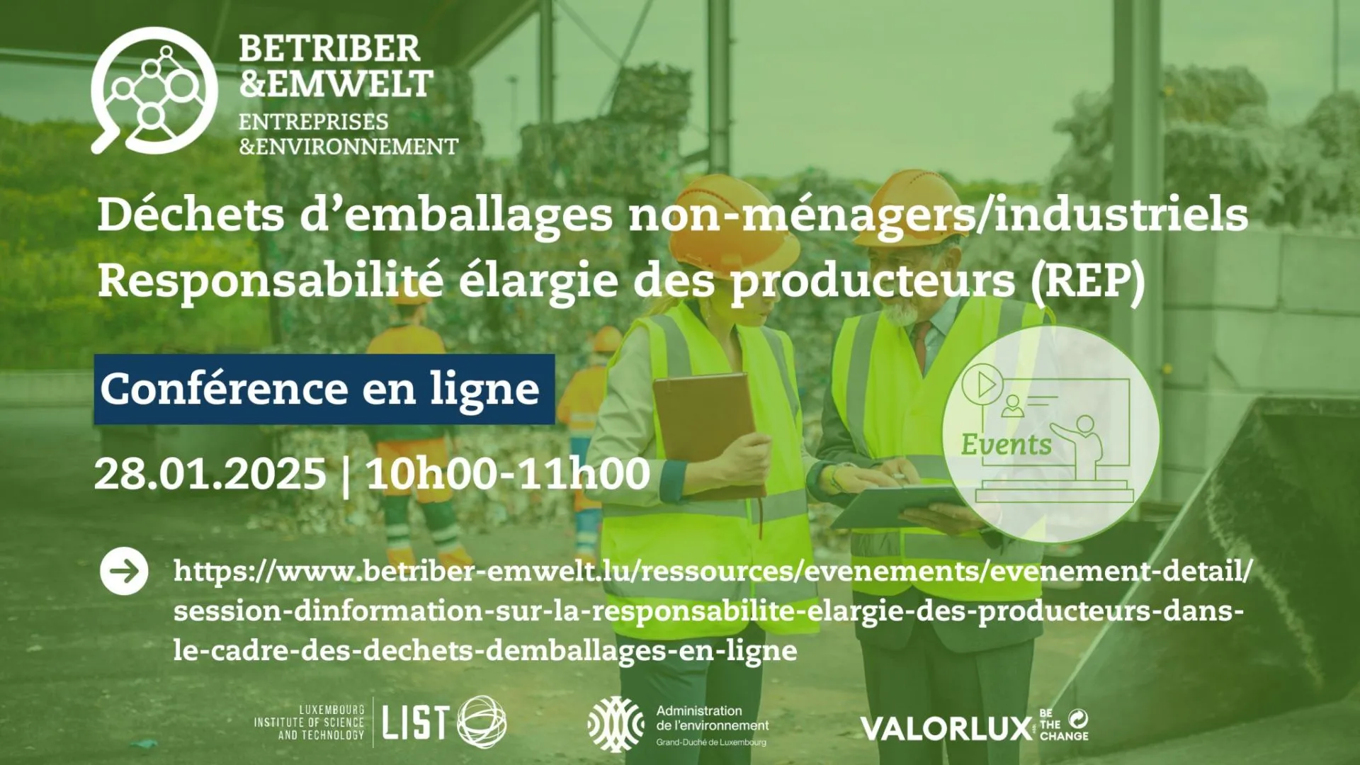 Webinaire « Déchets d’emballages non-ménagers/industriels : responsabilité élargie des producteurs (REP) »