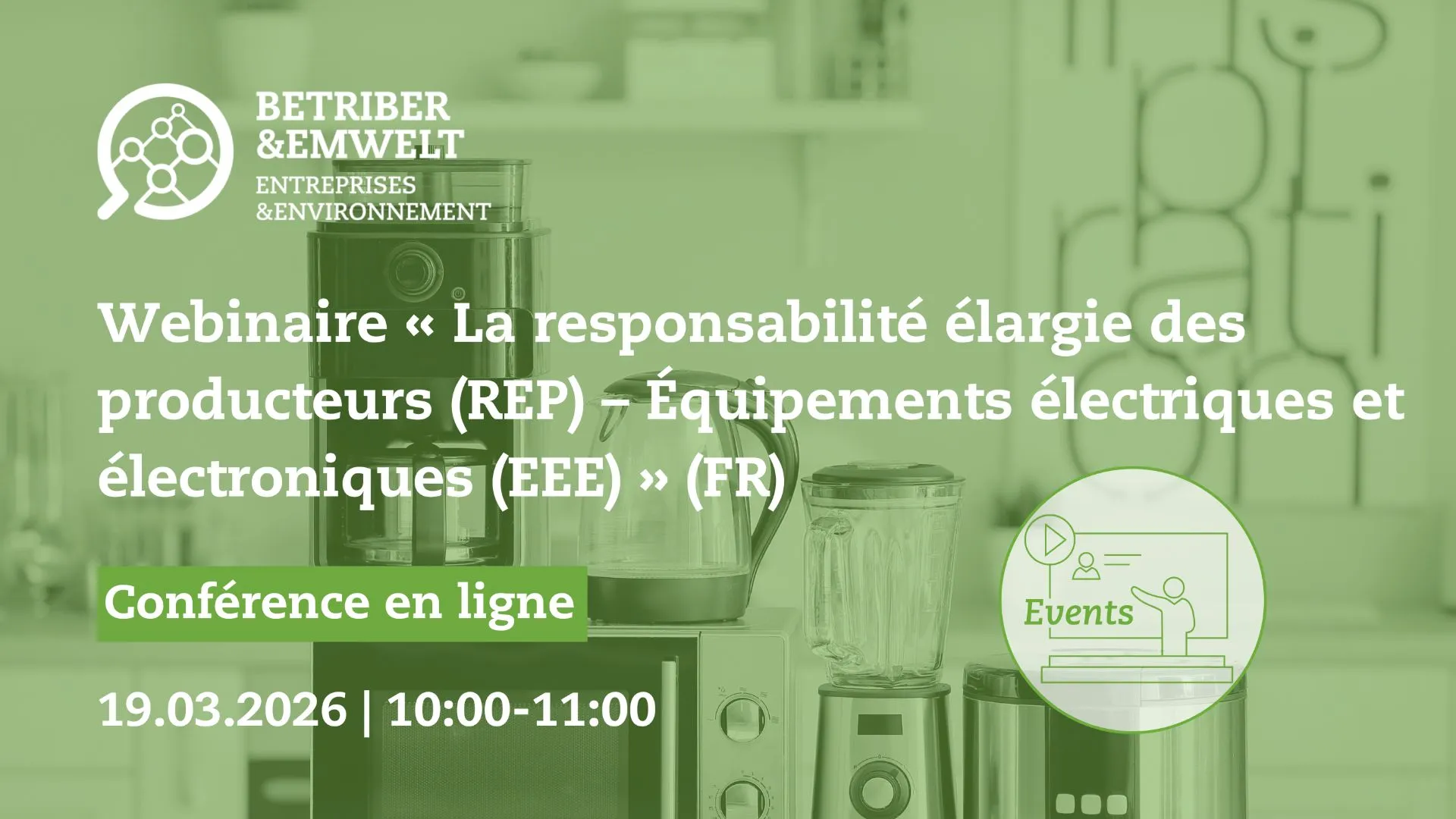 Webinaires « La responsabilité élargie des producteurs (REP) – Équipements électriques et électroniques (EEE) »