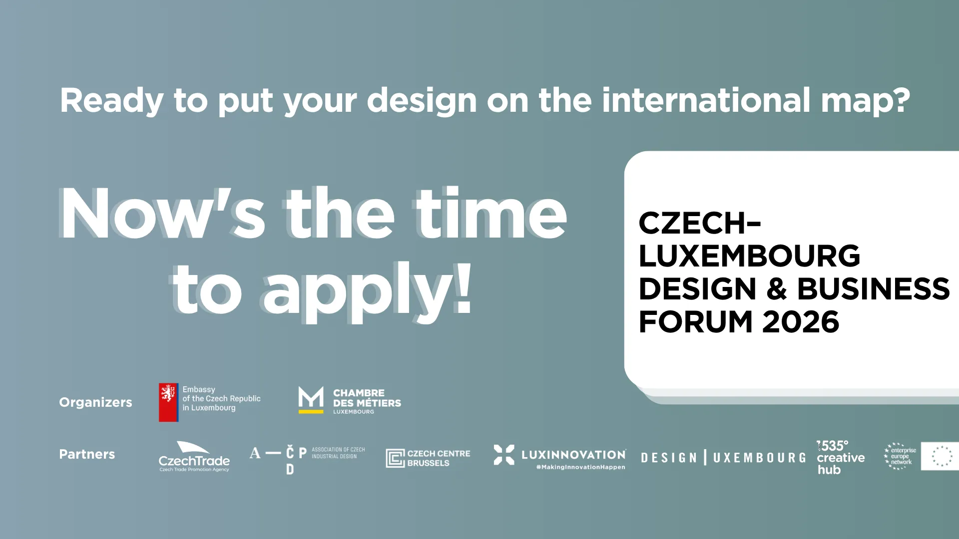 Call for Applications for an Exhibition at the Czech–Luxembourg Design & Business Forum 2026
