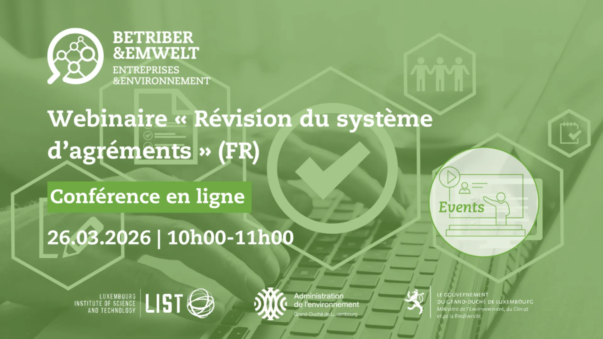 Webinaire sur la révision du système d’agréments
