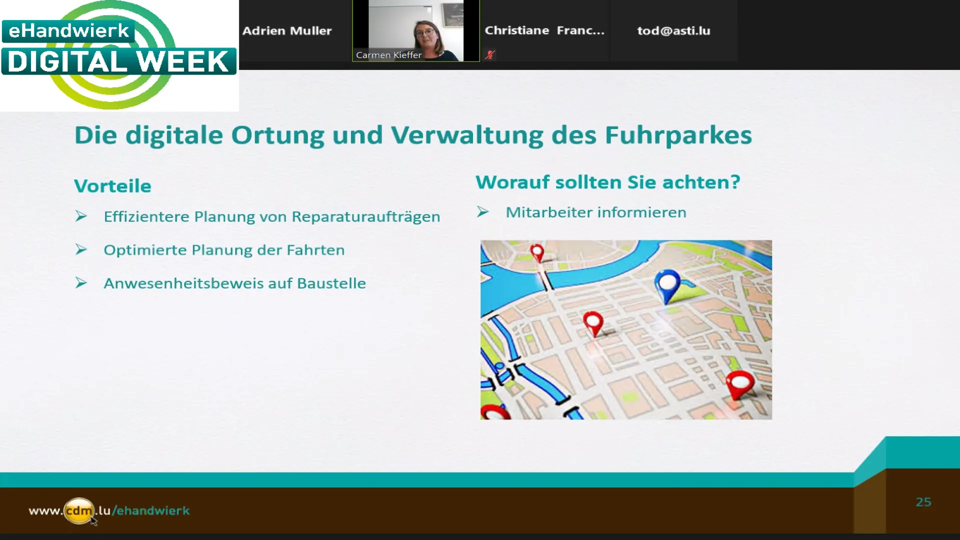Webinar eHandwierk - Die Möglichkeiten der Digitalisierung im Handwerk