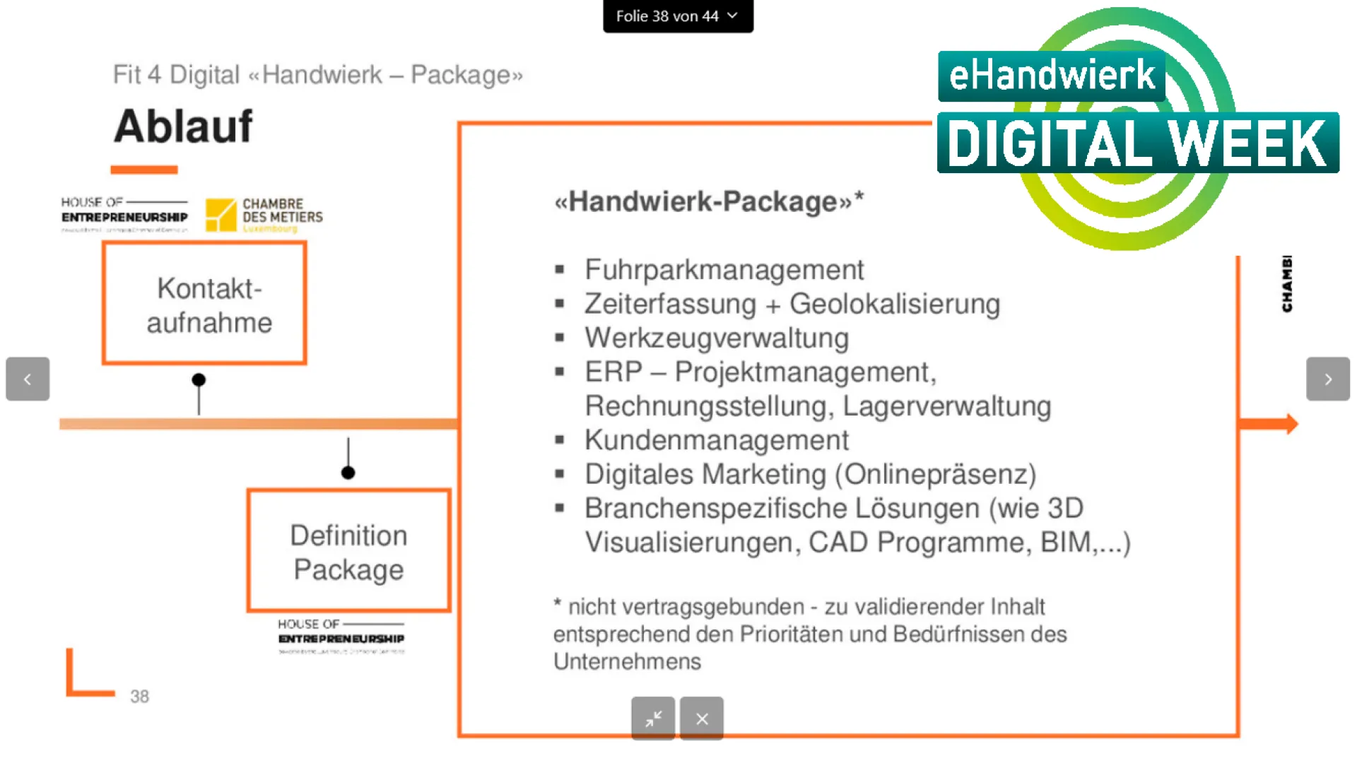 Webinar - "Digitalisierung im Handwerk"