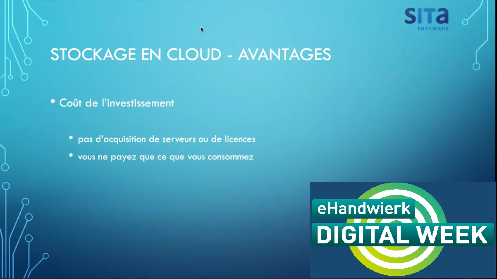 eHandwierk Webinaire: Le stockage en cloud