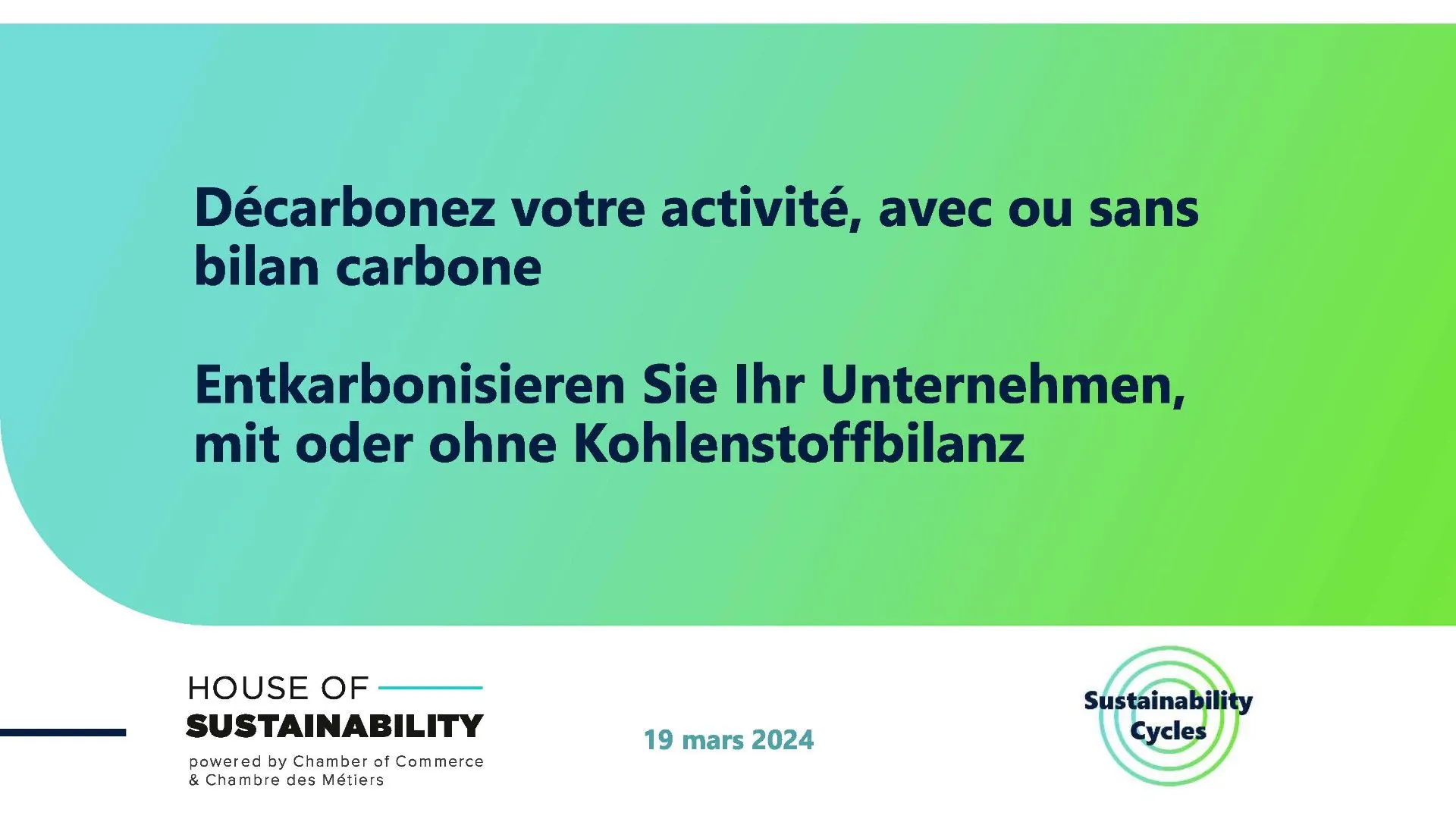 Webinar zum Thema Reduzierung des CO2-Fußabdrucks