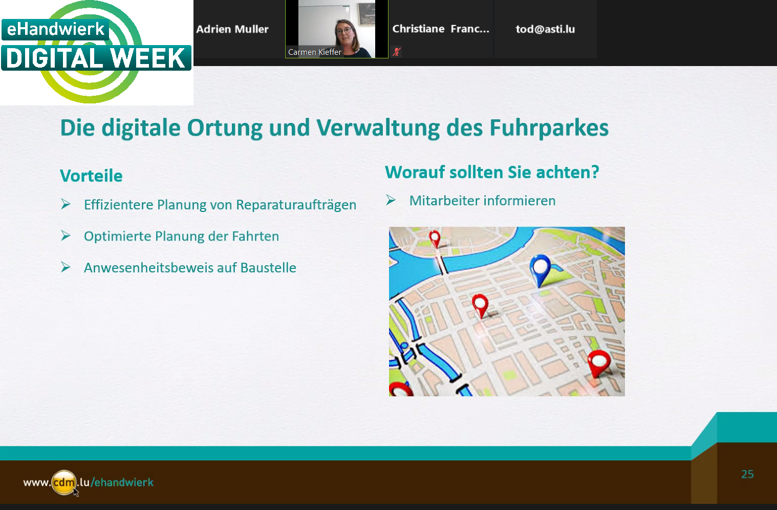 Webinar eHandwierk - Die Möglichkeiten der Digitalisierung im Handwerk