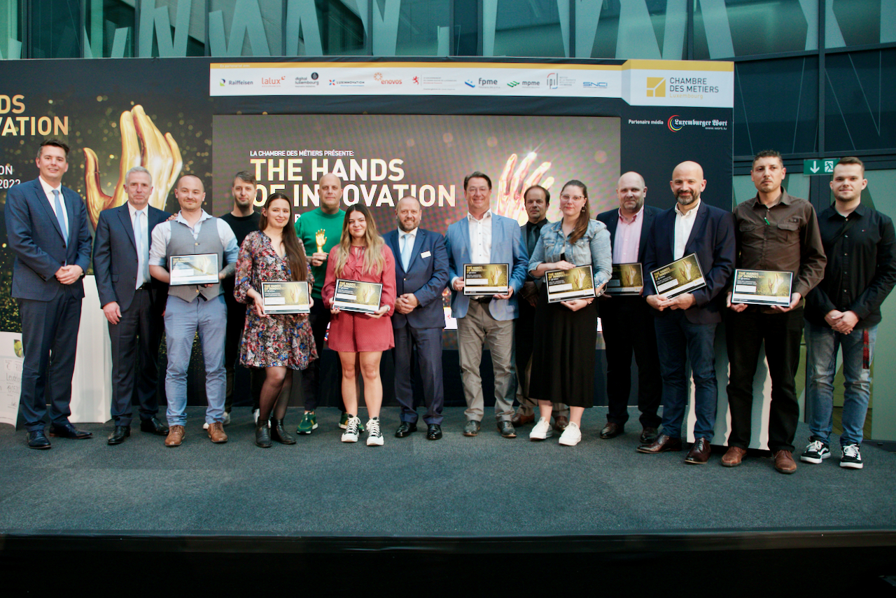 Foto der Gewinner des Prix de l'Innovation dans l'Artisanat 2022