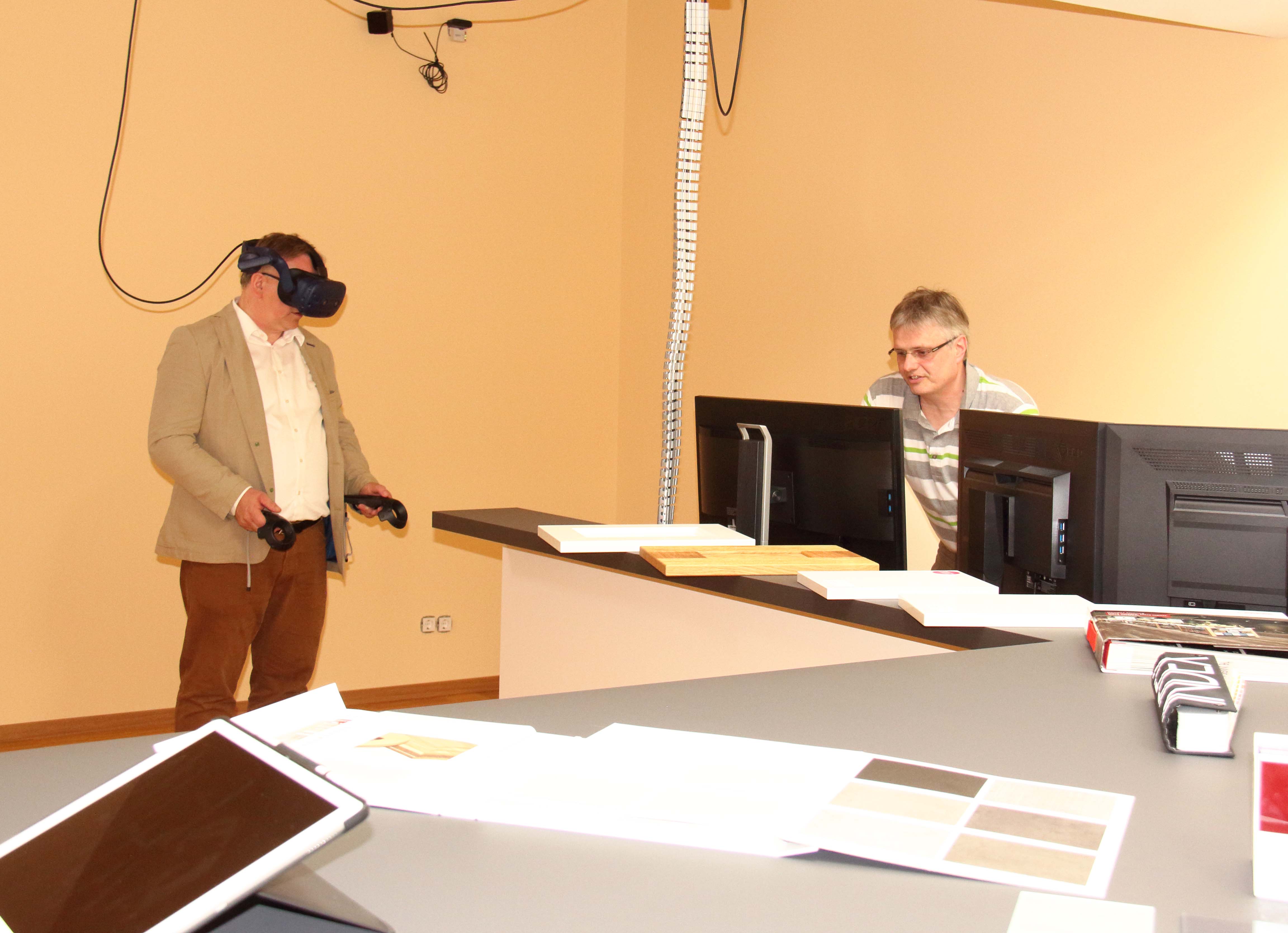 Laserscanner und Virtual-Reality-Brillen gehören bei Meyer Frères S.à r.l. zum Geschäftsalltag